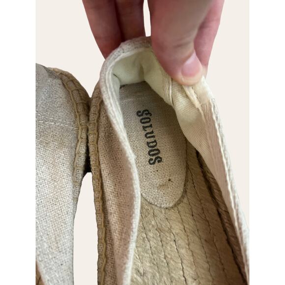 Soludos French Bulldog Canvas Espadrilles Platform Slip On Shoes Size 10 - Picture 5 of 9